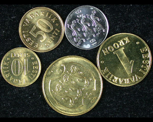 Estonia Set of 5 Coins